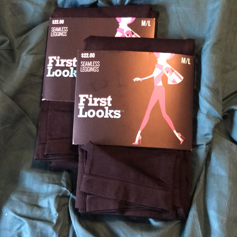 2 pairs Smooth black leggings